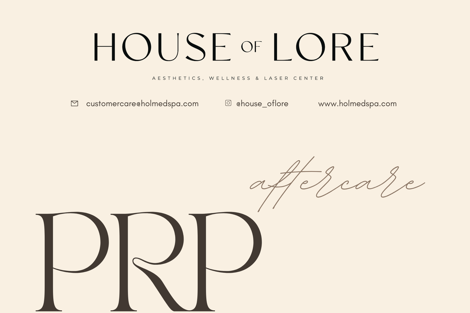 PRP Aftercare Athens, GA